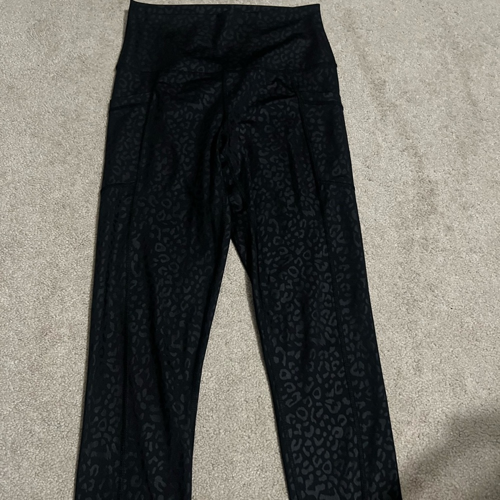 90 Degree By Reflex Charcoal Leopard Leggings